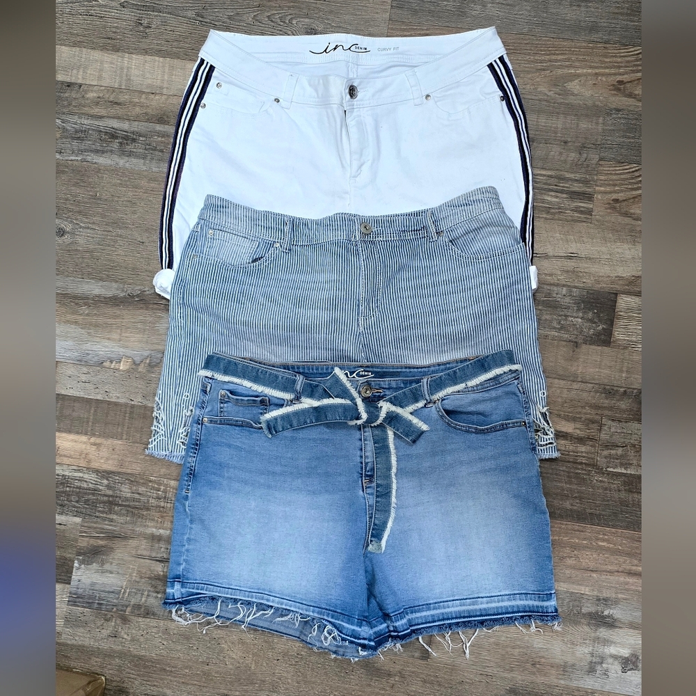 CLOSET SALE! Lot 3 INC Denim Like New sz XL 18 ONLY $40 Take All Orig$210+Tax